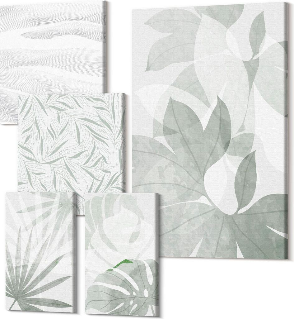 Leinwandbilder Mehrteilig 5-teilig – Modernes Design – Hochwertiger Polycanvas Kunstdruck – Wanddekoration & Wandkunst – Bilder für Zuhaus...