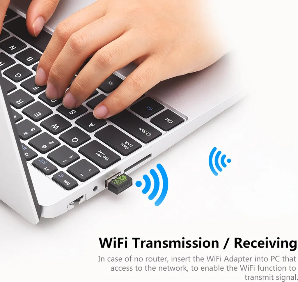 Chiavetta WiFi USB Mini 150 Mbps - Ricevitore WLAN Nano per PC e Mac