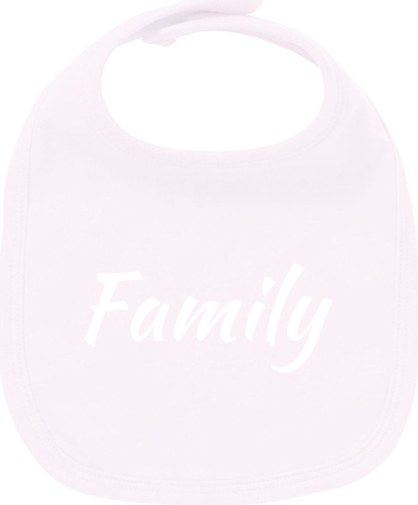 Huuraa Unisex Babylatz Family Schriftzug Geschenk Babypink Baumwolle Family Mitbringsel