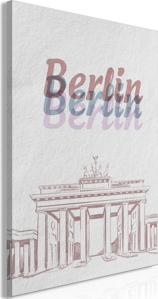 Quadro Moderno Berlino 80x120 cm - Stampa su Tela Acquerello