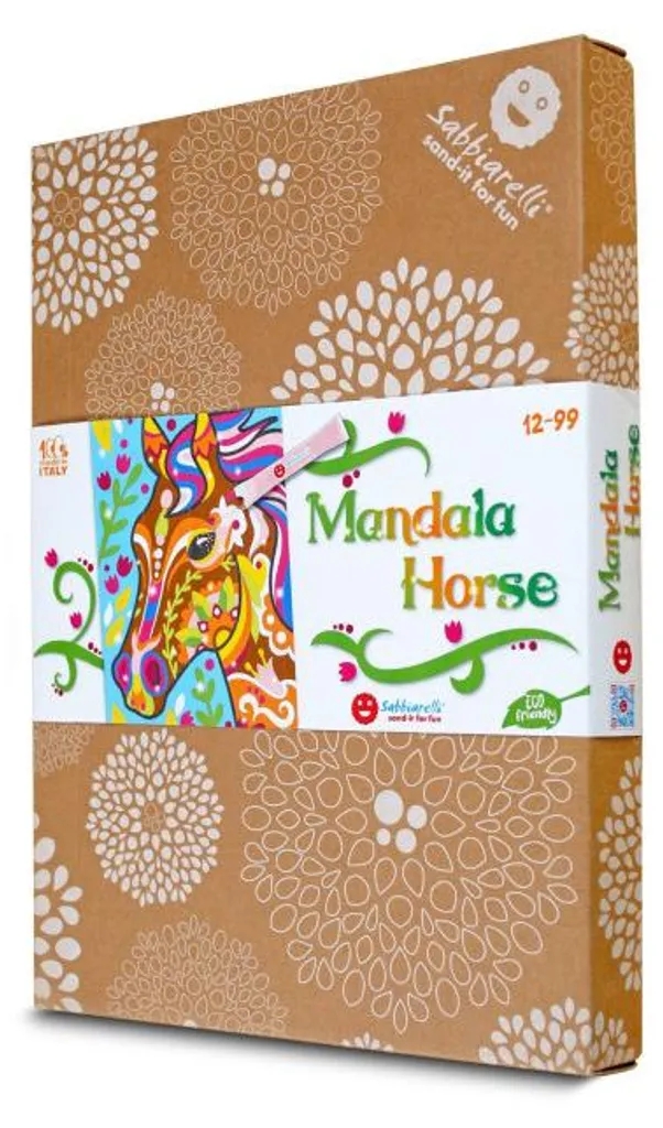 Activité Créative Enfant : Peinture au Sable Mandala Cheval Sabbiarelli