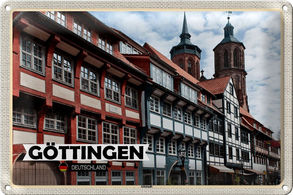 Blechschild Städte Göttingen Altstadt Architektur 40x30cm