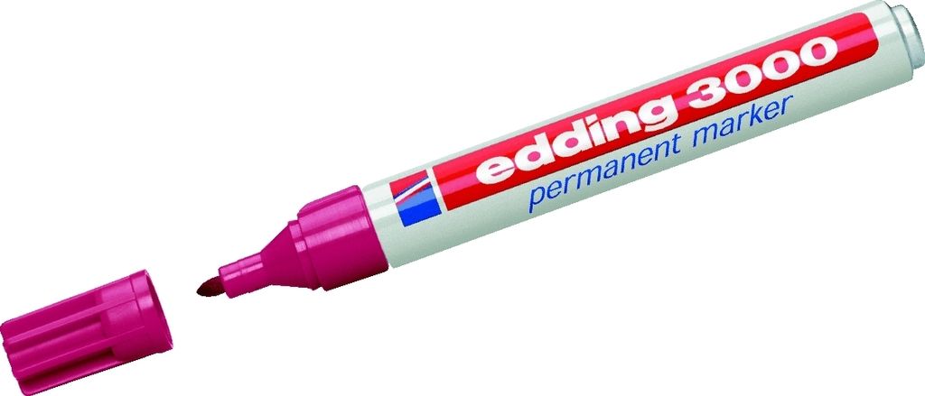 Edding - Filzstift 3000 rund 1,5-3mm Karminrot | 10 Stück