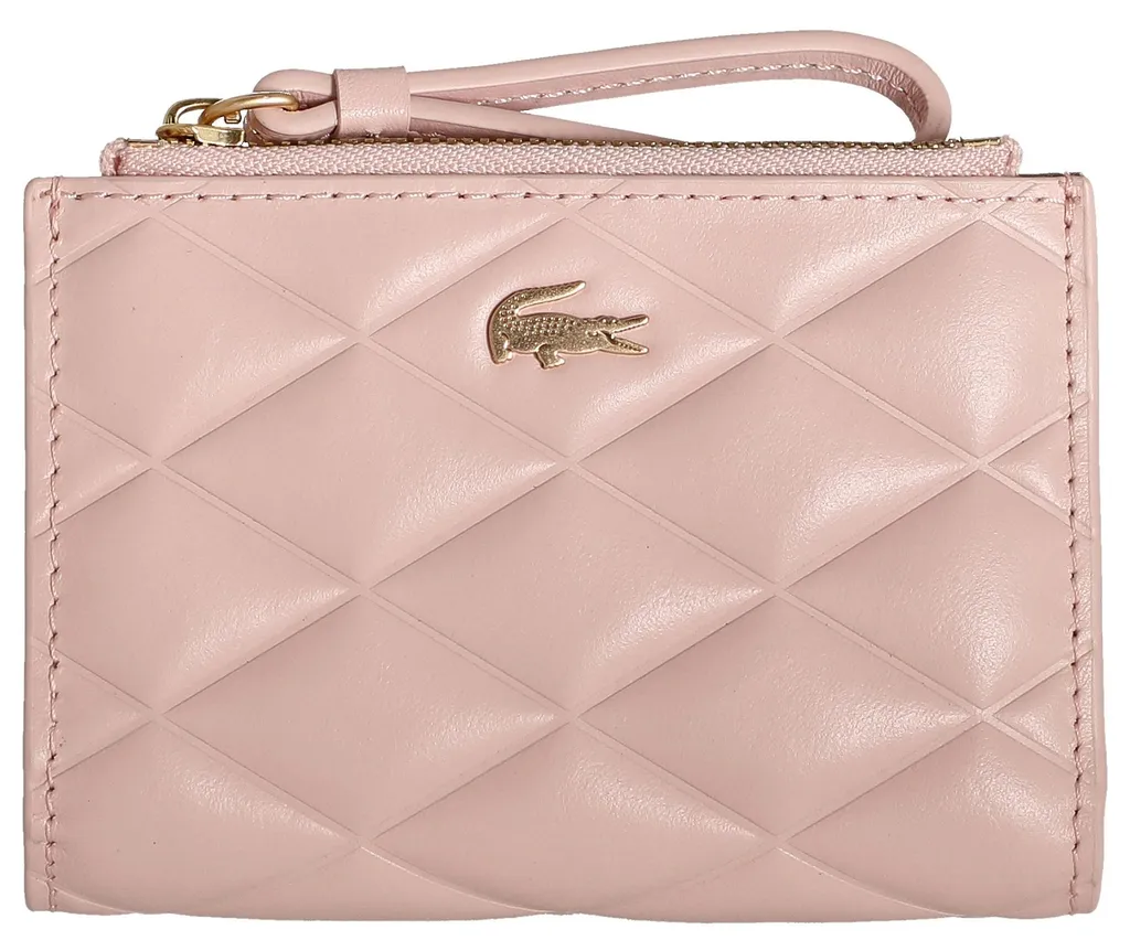 Portefeuille 6cc Lacoste Crocodelle 12 cm Nidus en Cuir de Vachette