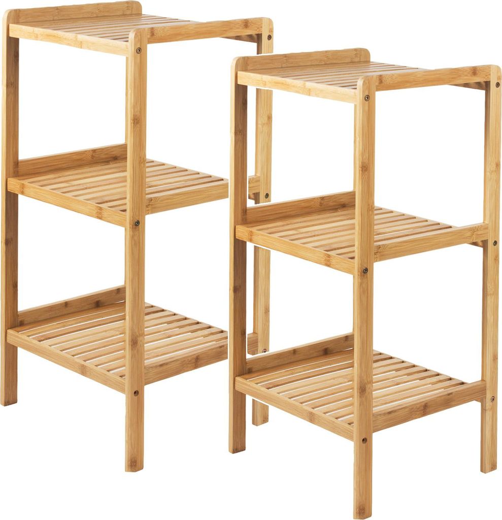 2x bambusová koupelnová skříňka GreenBlue 370x330x780mm 3 Obrázek produktu 