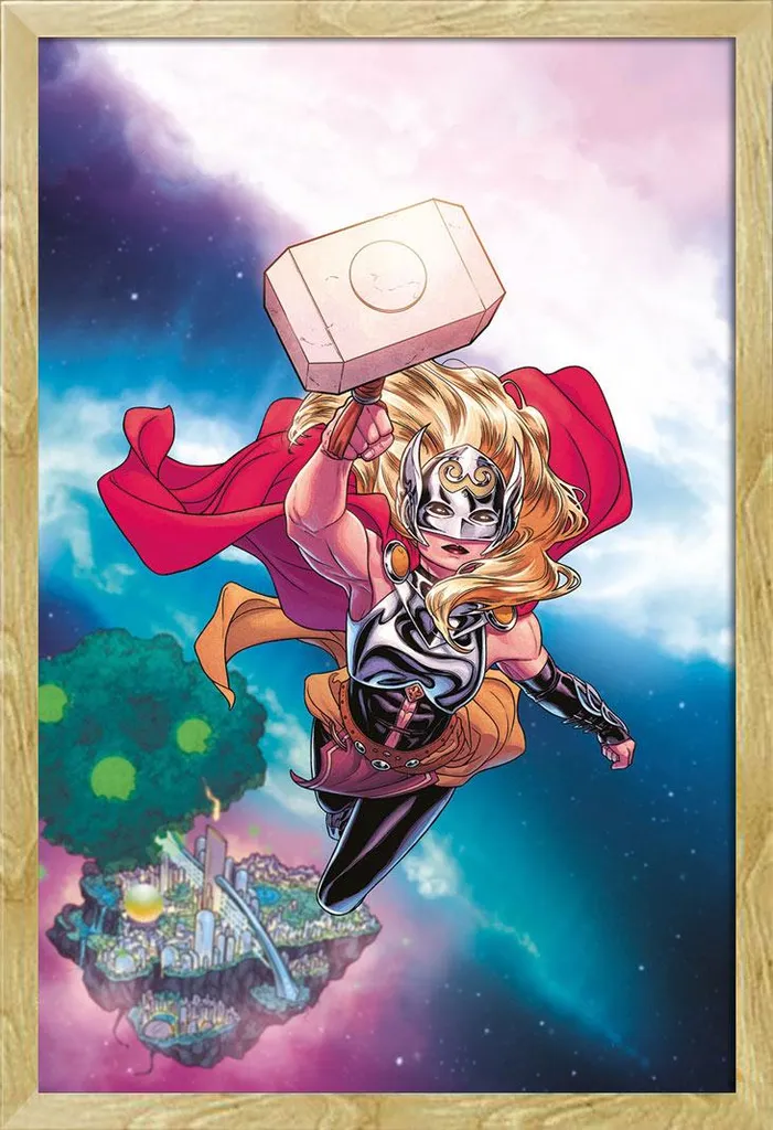 Regalo Originale Marvel: Poster Thor Femmina e Cornice Shinsuke