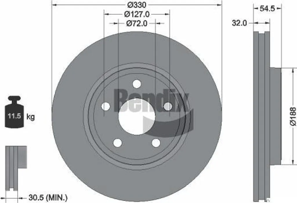 Fin des Vibrations avec le Disque de Frein Bendix BDS2166 pour Cherokee