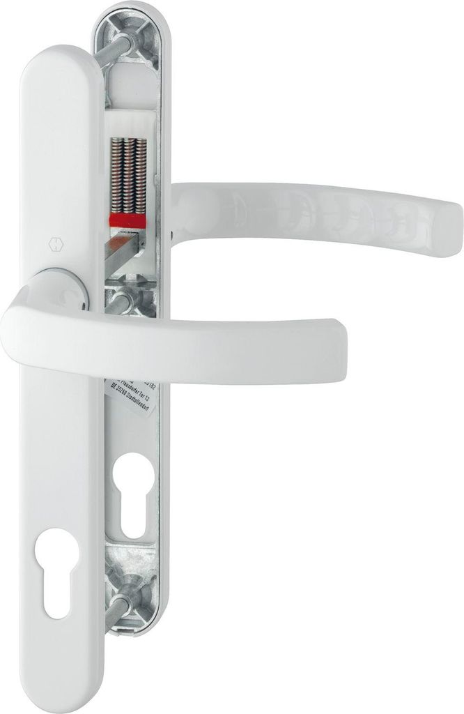 HOPPE Drückergarnitur LIÈGE auf Schmalschild, Türstärke 72 - 82, weiß