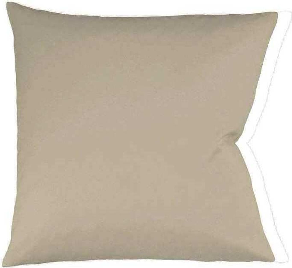 Fleuresse Mako-Satin-Kissenbezug uni colours taupe 9042