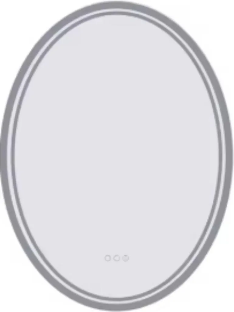 Miroir anti-condensation ovale 80x60cm LED argent pour buée persistante
