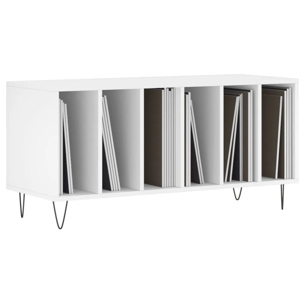 SYFAX™ Supporto Vinili Bianco 100x38x48 cm - Mobile Hi-Fi Design - 3
