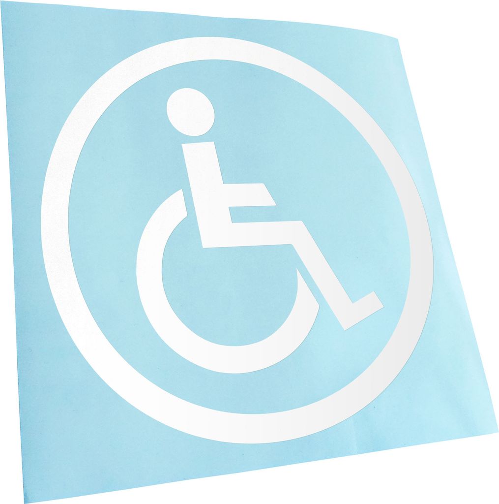Kiwistar - Autoaufkleber - Rollstuhlfahrer Design 2 Heckscheibenaufkleber - Aufkleber für Auto Kfz Fahrrad, LKW, Truck Mofa