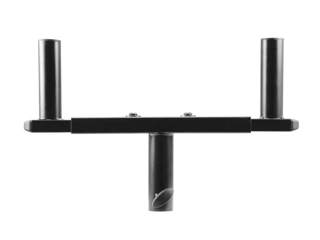 Fourche de Fixation OMNITRONIC GB-1 avec Double Sortie 35mm Noir Mat