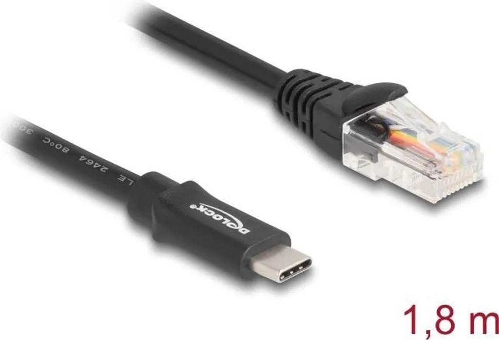 DELOCK Adapter USB 2.0 C Typ-C St >1x Seriell RS-232 St 1,8m