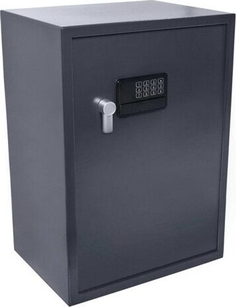 1x Tresor Safe 60x41x39 cm mit elektronischem Zahlenschloss für Tisch/Wandmontage anthrazit