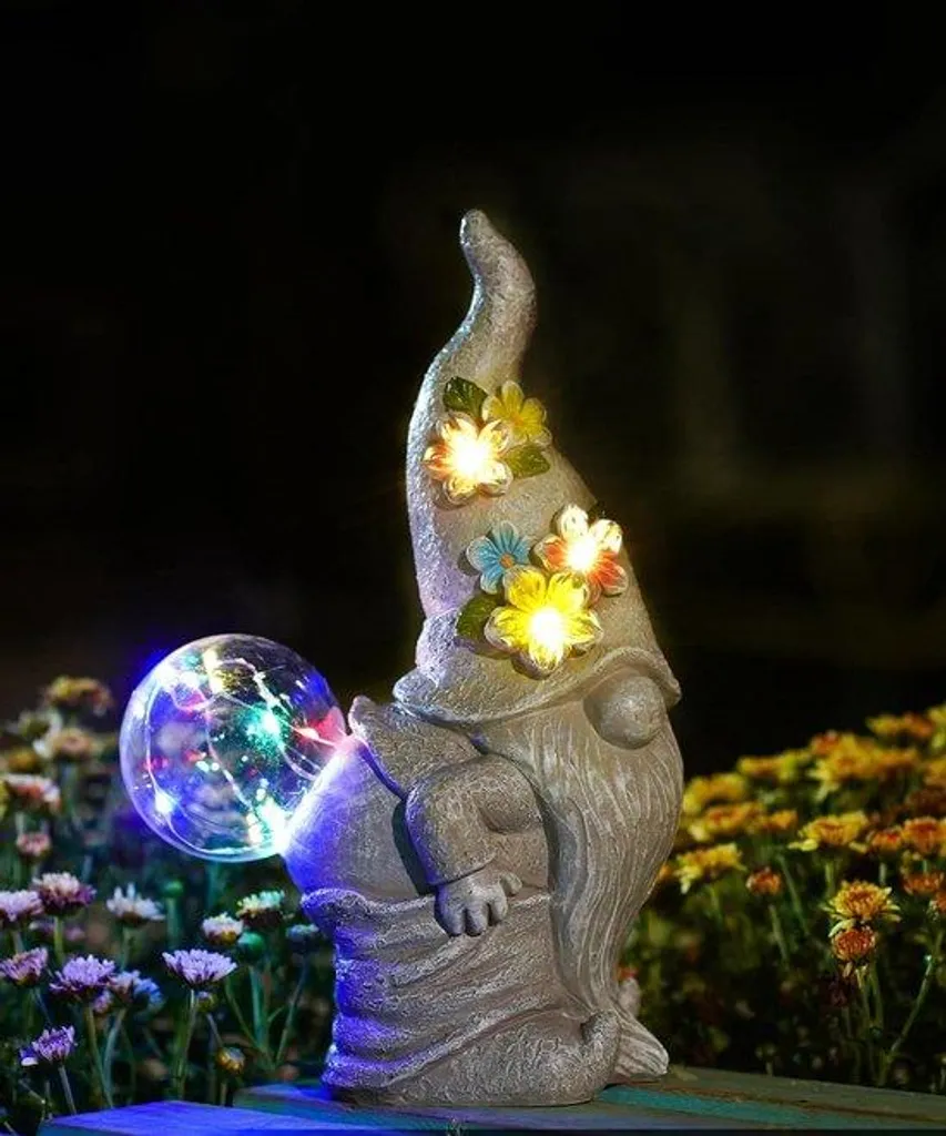 Décoration de Jardin Solaire Imperméable avec Design Bulles Cristal