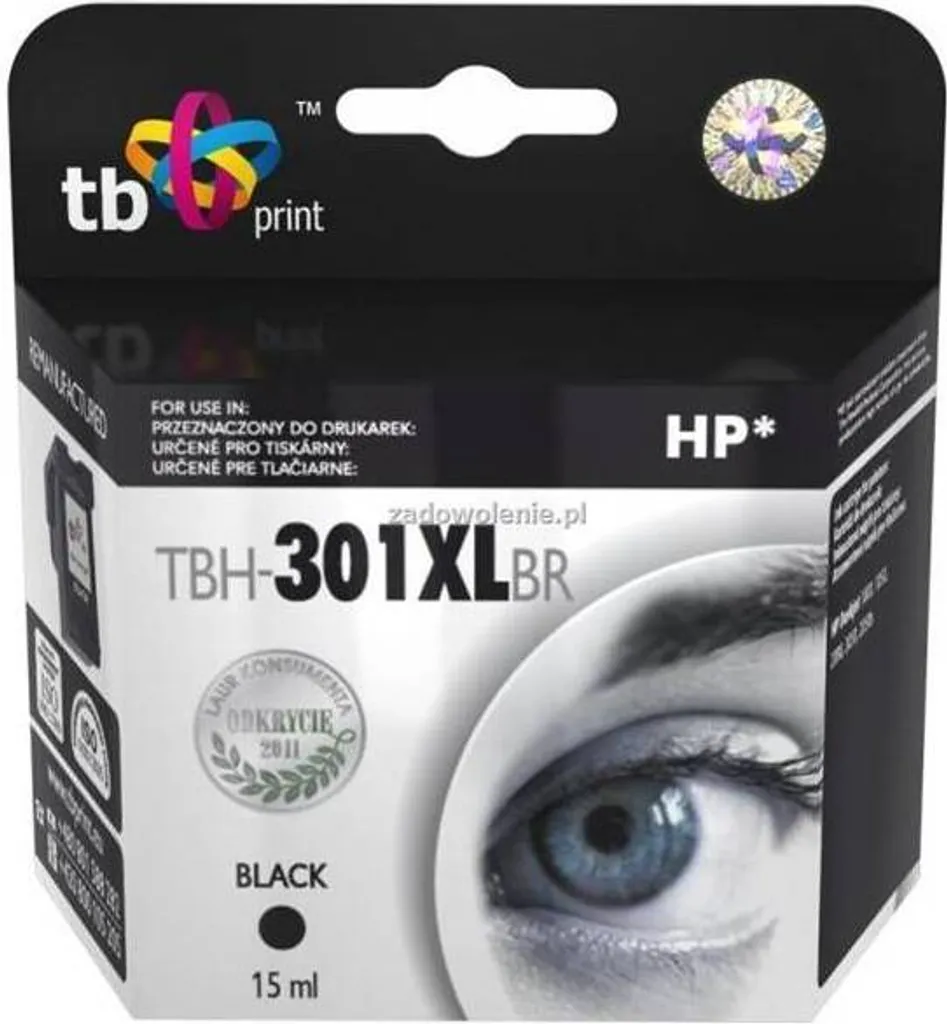 TBH-301XLBR Cartuccia Rigenerata Premium per Stampanti HP 301 XL