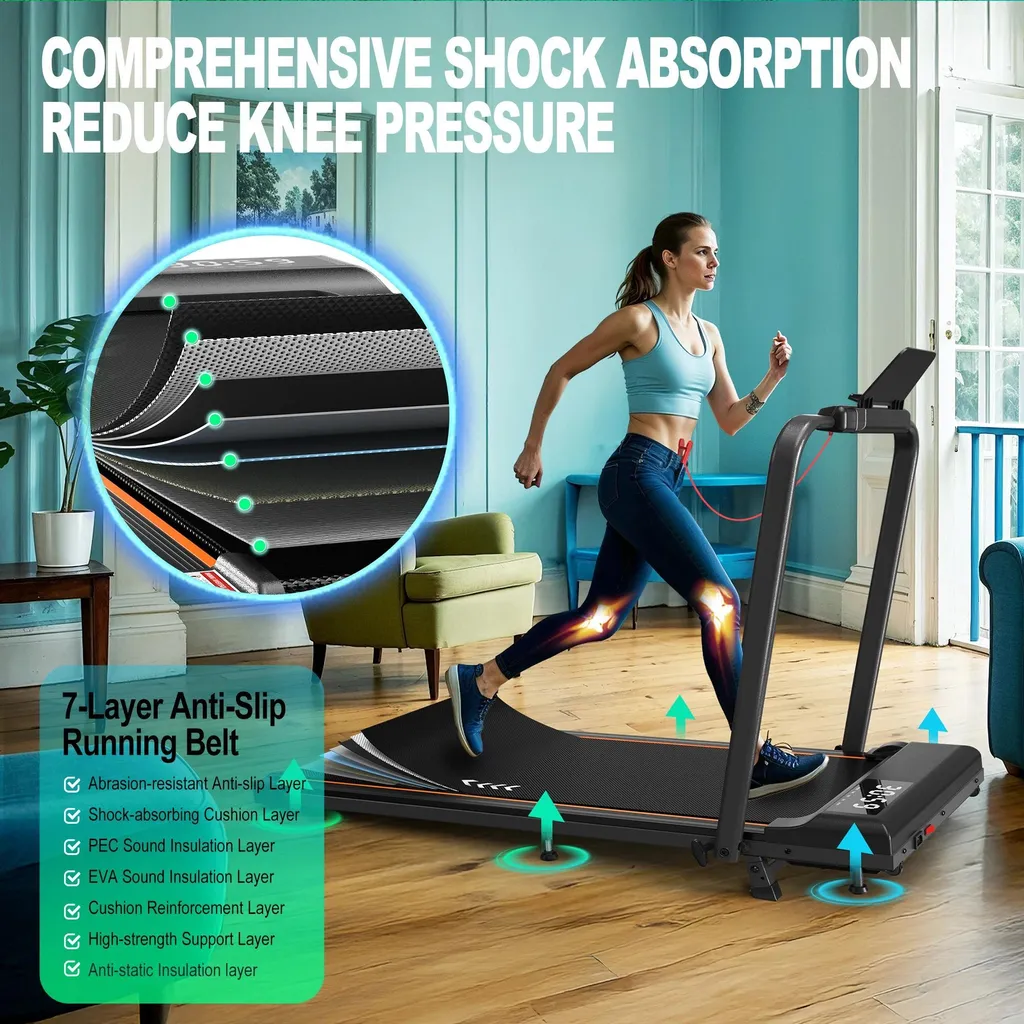 Walking Pad à Inclinaison Variable - Tapis de Course Gain de Place