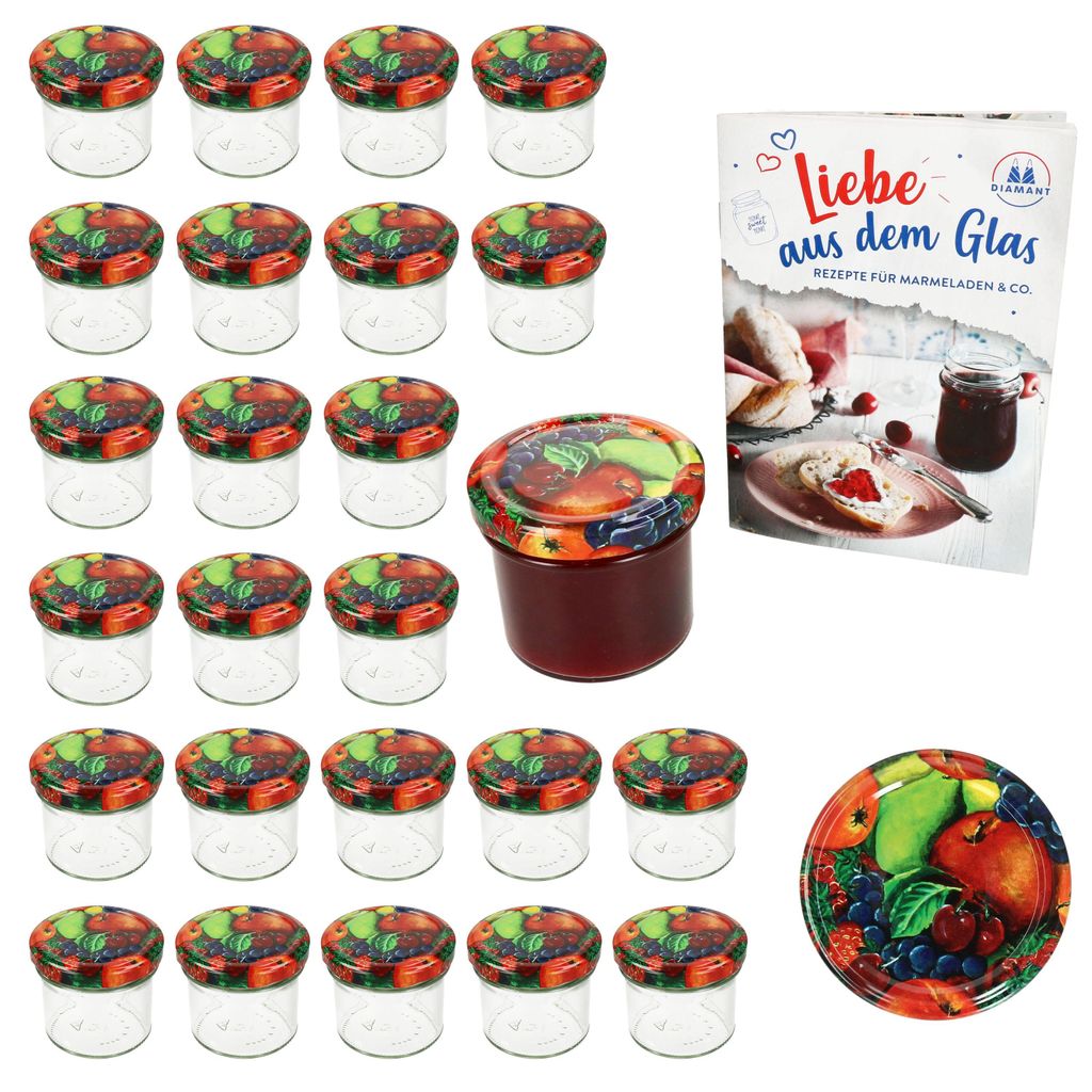 sada 25 sklenic na zavařování 125 ml TO66 víčko na ovoce Obrázek produktu 