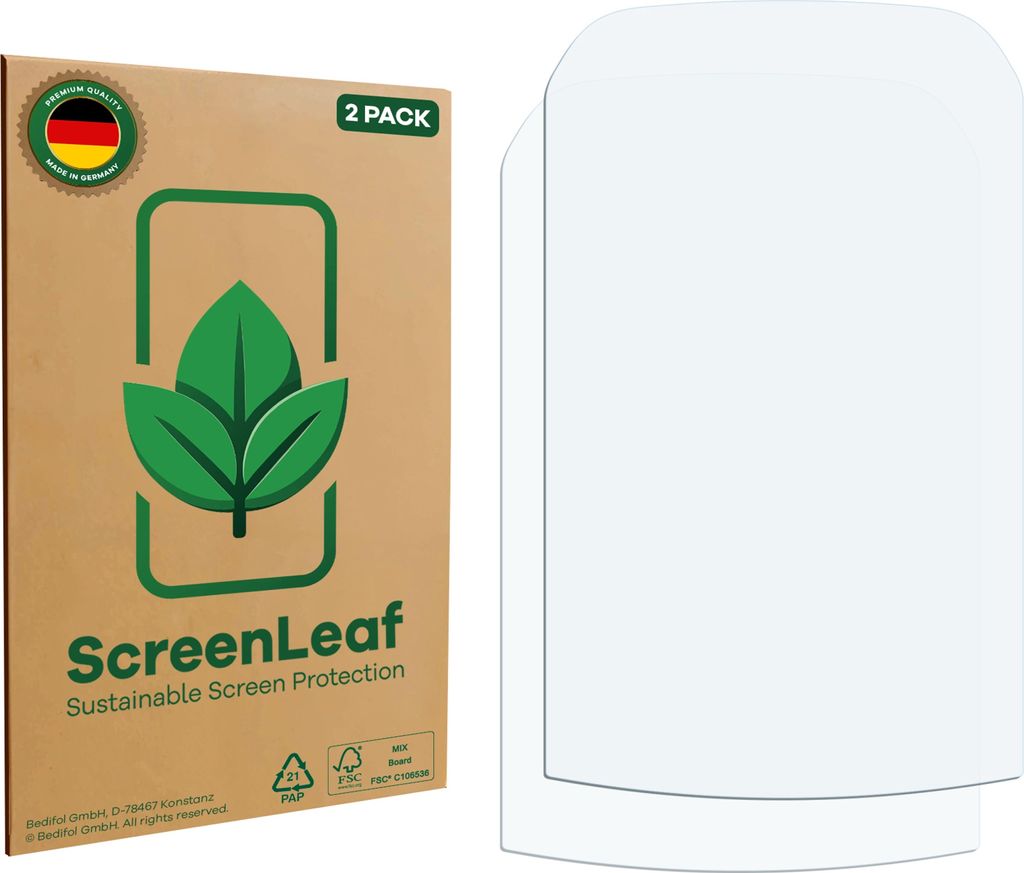 2x ScreenLeaf Schutzfolie für ROCKBROS Bike Computer 2.9" nachhaltiger Displayschutz Display Schutz Folie Klar Transparent
