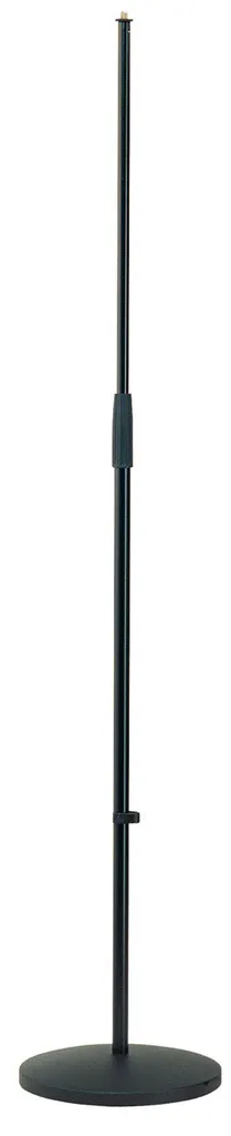 Support de microphone avec perche orientable en acier noir pour scène