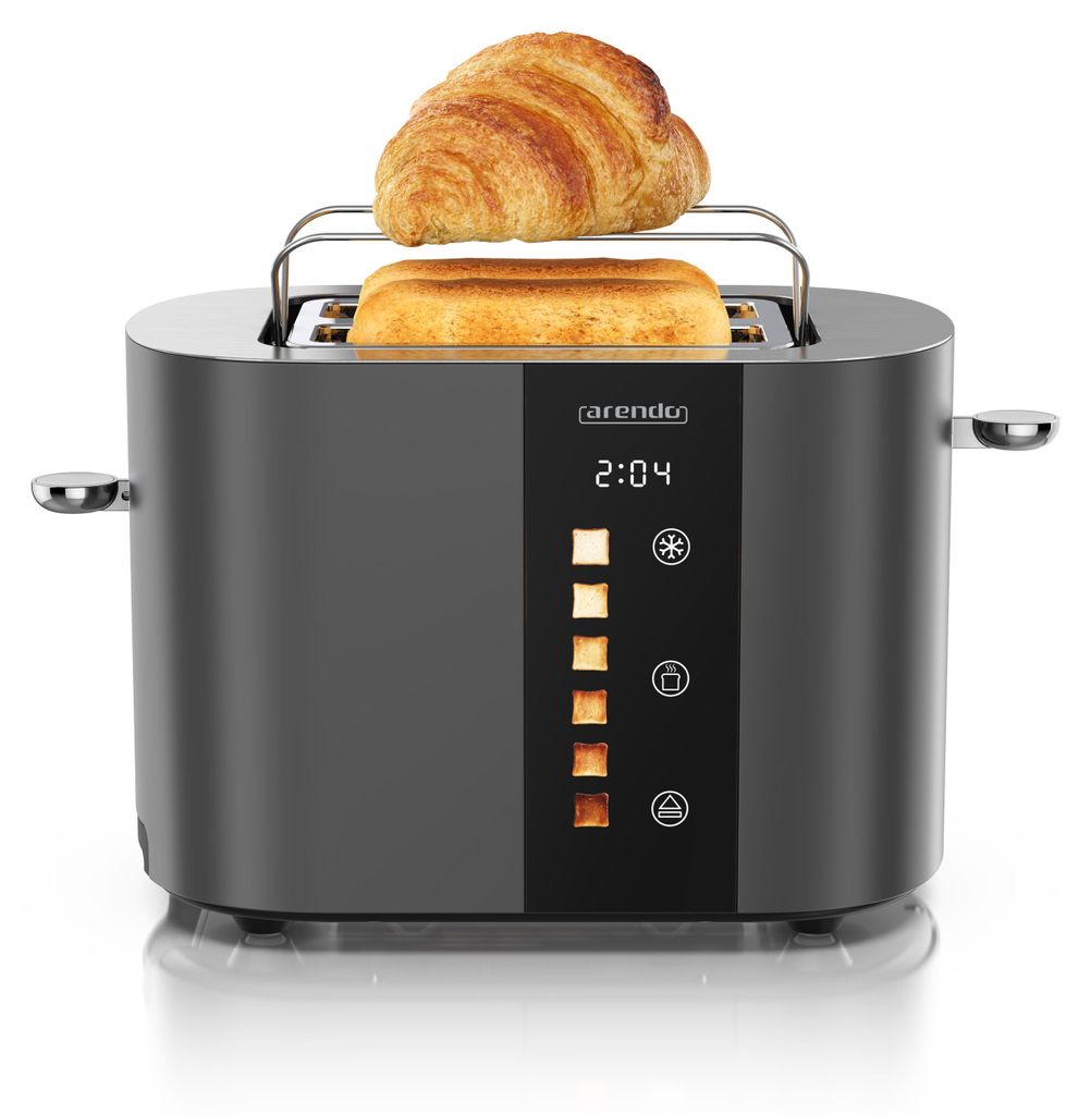 Grille-pain Arendo 2 tranches, acier inoxydable, 800W, Image du produit 