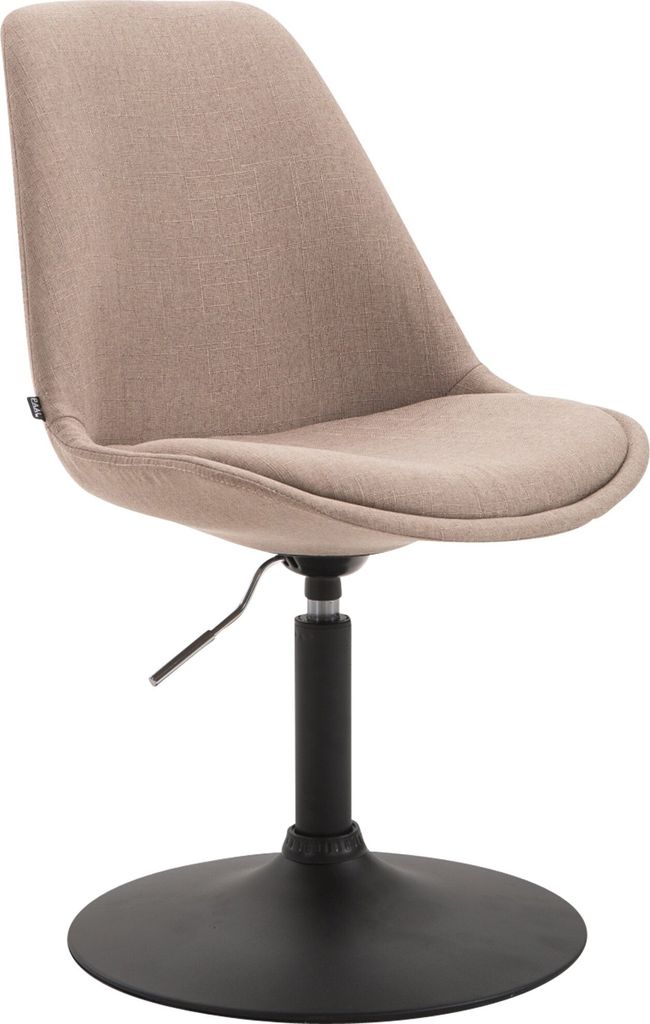 CLP Esszimmerstuhl Maverick Stoff drehbar und stufenlos verstellbar Farbe:taupe;Gestell Farbe:schwarz