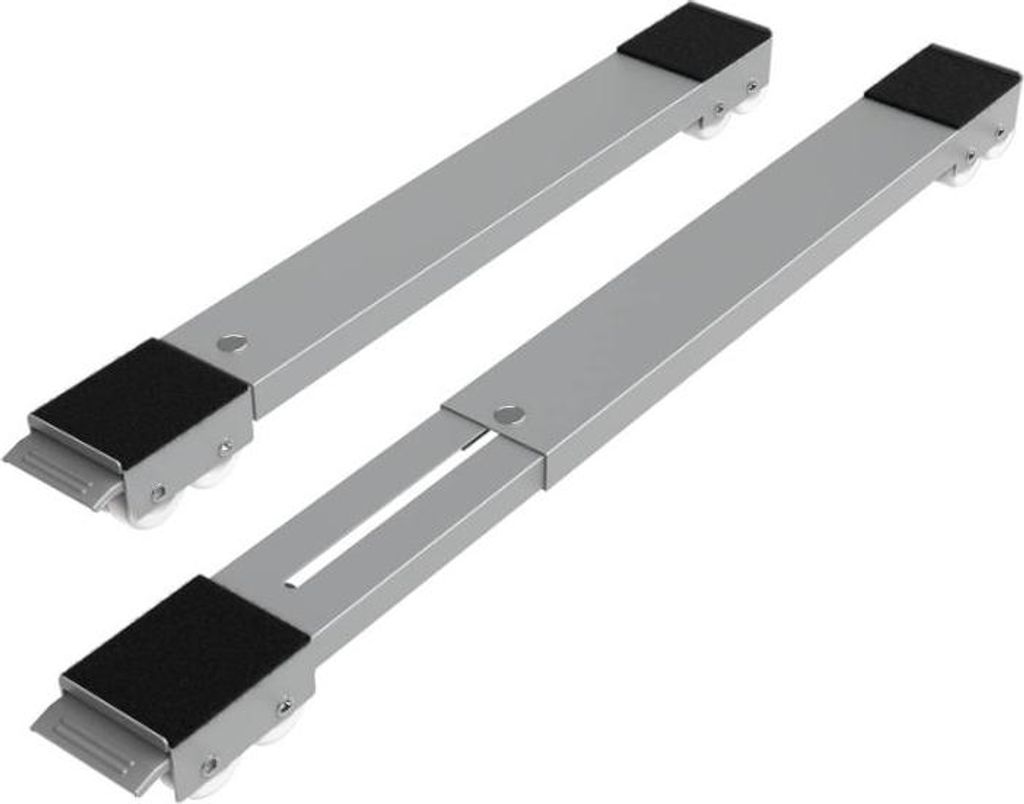 SPACEKEEPER 2er-Set Mobile Untergestelle mit Bremse – Waschmaschinen, Trockner, Kühlschrank, Geschirrspüler – 300 kg Belastung, Grau