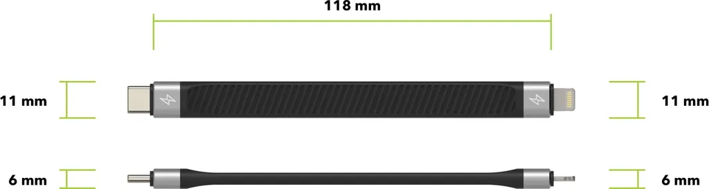 Câble USB-C Lightning AlzaPower FlexCore anti-casse certifié MFi noir 1m