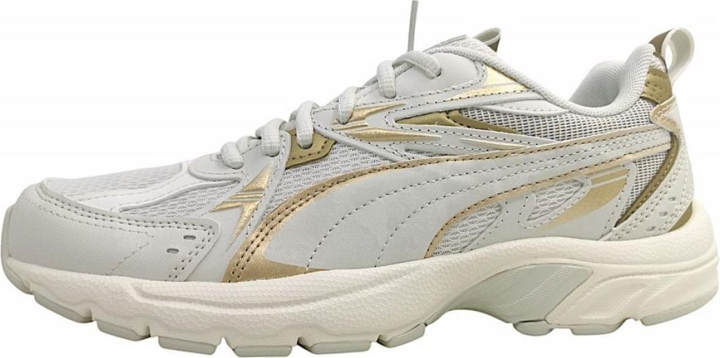 Puma Damen-Sneaker Milenio tech Wmns DayINight Grau-Gold-Weiß, Farbe:grau, UK Größe:8