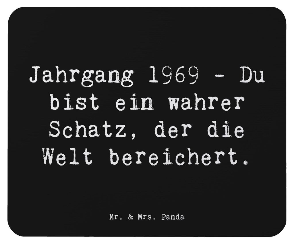 Mr. & Mrs. Panda Mauspad Spruch 1969 Geburtstag Schatz - Schwarz - Geschenk, Mousepad, computer, Geburtsjahr, Geburtstagsüberraschung, Geburtstags...