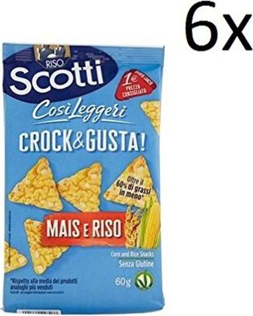 6x Riso scotti Crock & gusta Crackers gesalzen Salzgebäck Produktbild 