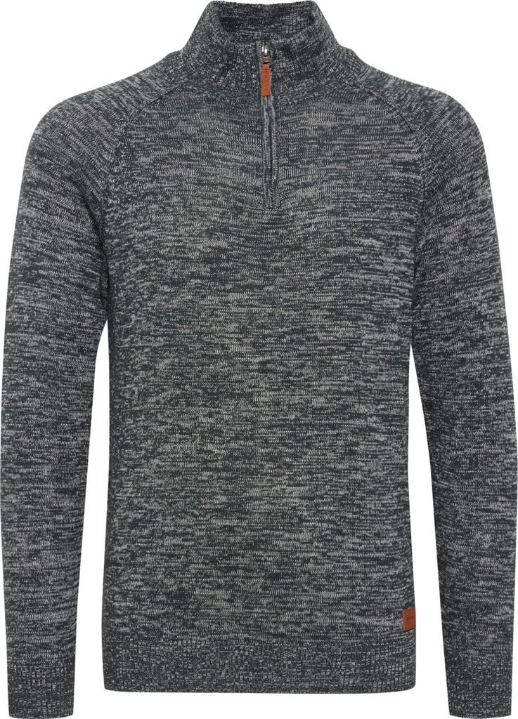 BLEND BHDanovan Herren Strickpullover Troyer Feinstrick Pullover mit Troyerkragen Reißverschluss Rippbündchen Baumwollmischung Regular fit
