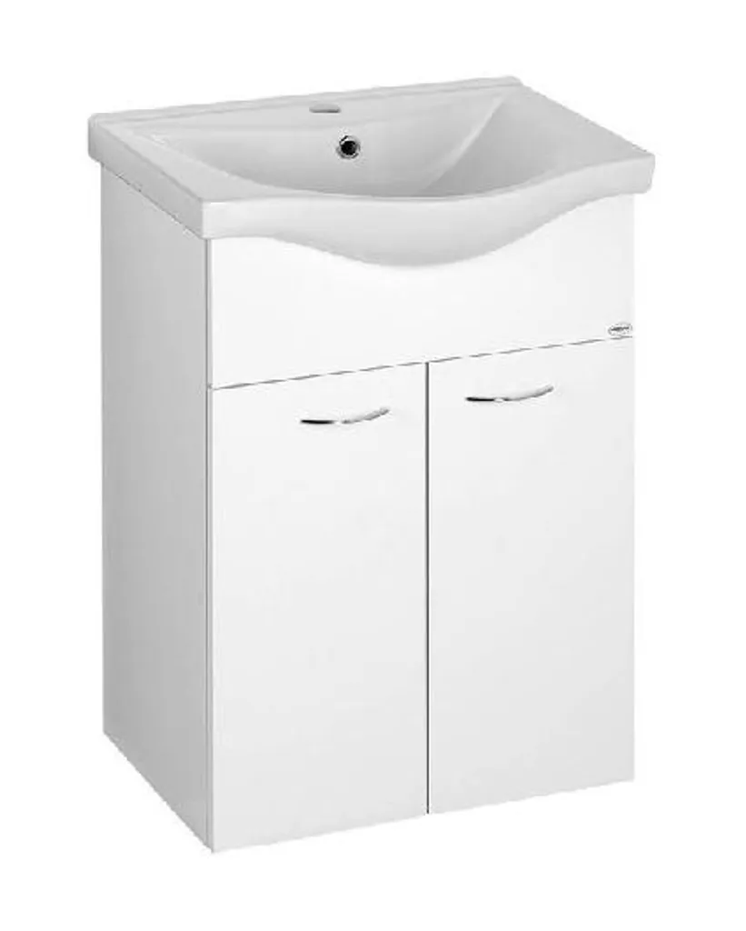 Meuble lavabo compact contre le désordre en petite salle de bain
