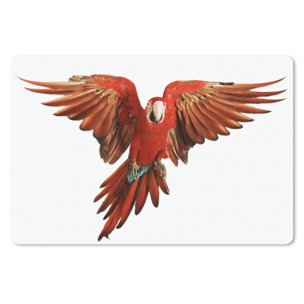MuchoWow Mauspad Mousepad Ara - Vogel - Federn - Weiß 27x18 cm - Mousepads - Maus Mat - Pad - Mausunterlage - Büroartikel - Desk Matten