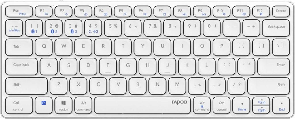 Rapoo E9600M Weiß Kabellose Multimodus Tastatur