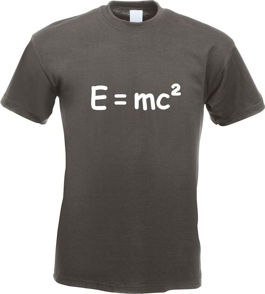 Kiwistar - T-Shirt - Graphit - E=mc2 - e = mc2 Einstein Motiv Bedruckt Funshirt Design Print - mit Motiv Bedruckt - Funshirt Design - Sport - Freiz...