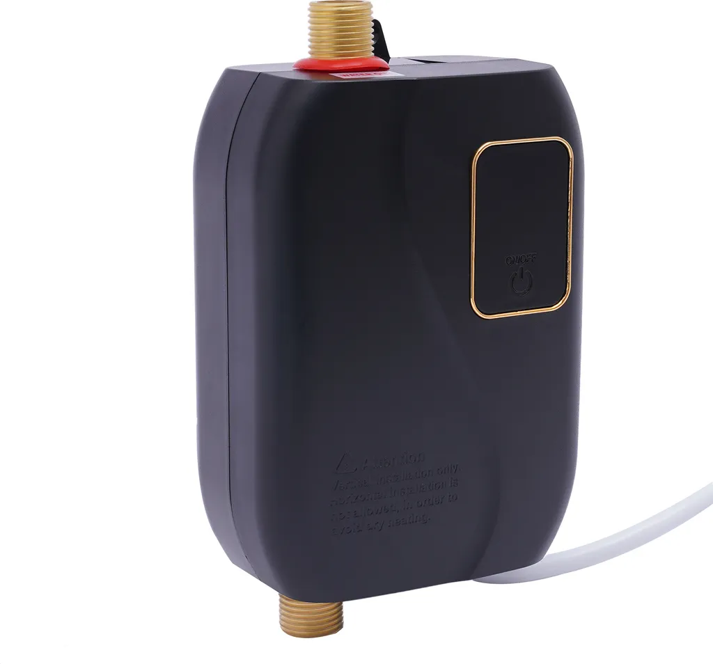 Chauffe-eau 3400W fini l'attente de l'eau chaude écran LCD compact Or