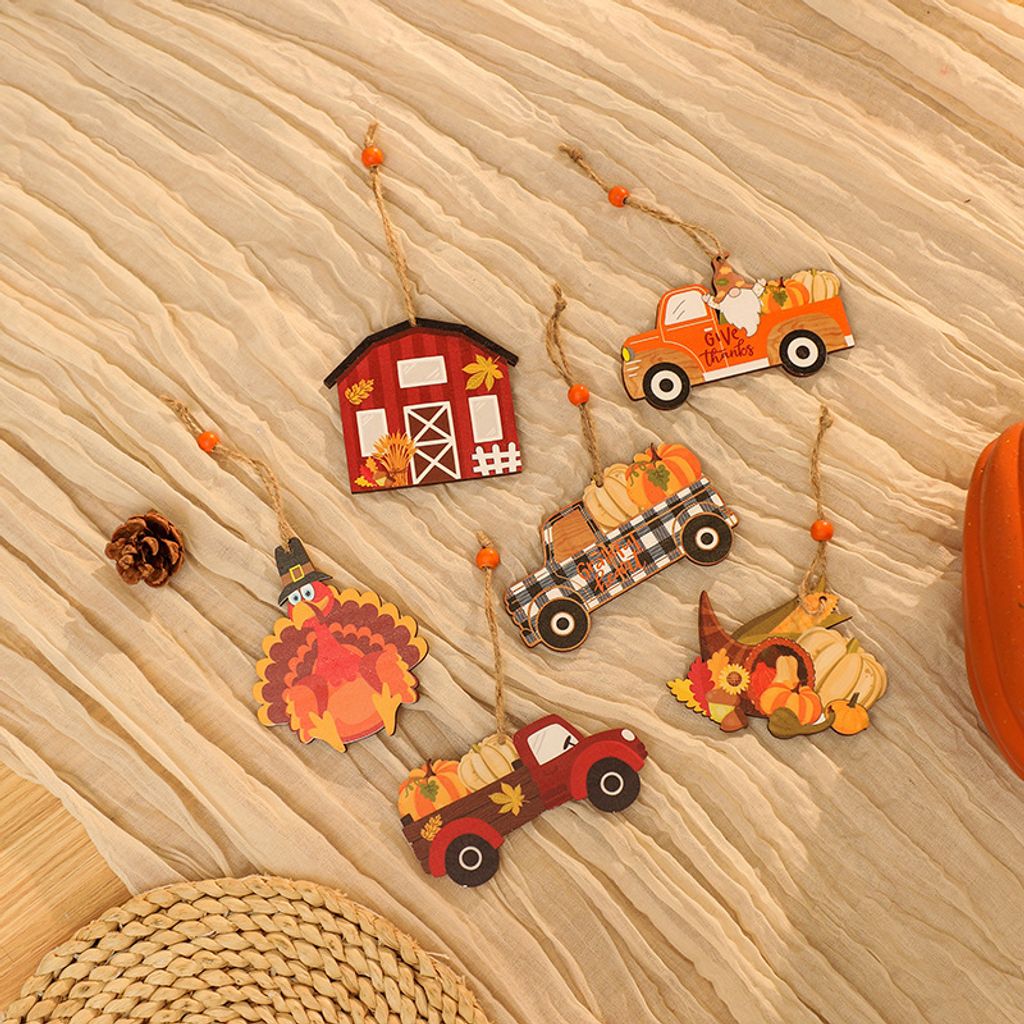 6 Stück Thanksgiving-Dekorationen zum Herbsternten, Truthahn, für Wand, Fenster, Haus, Tür, Dekoration, Herbst, hängendes Ornament, Ausschnitte...