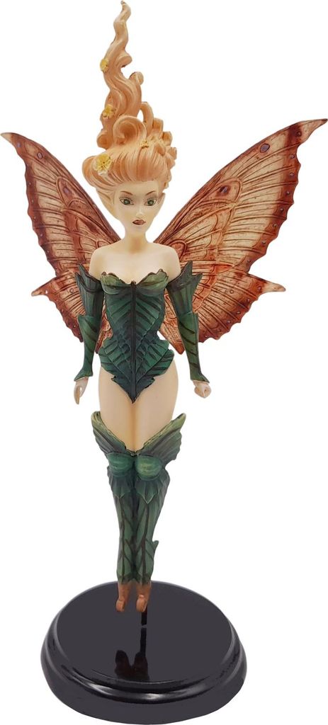 DEPOX Dekofigur, Feuerfee, Resin, handgefertigt, 17 cm, grün
