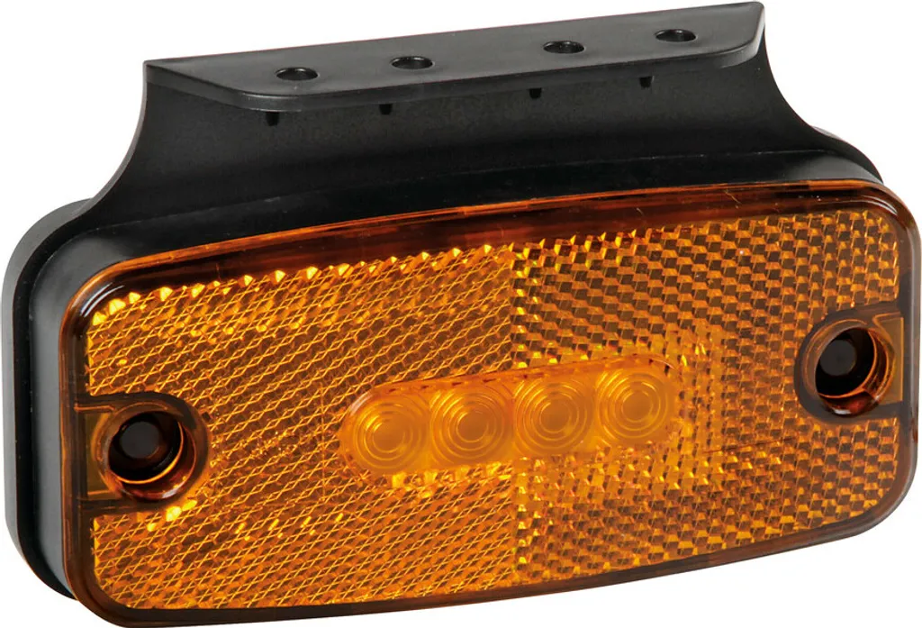 Luce di Ingombro 4 LED Arancione 10/30V con Staffa - Fanale Omologato