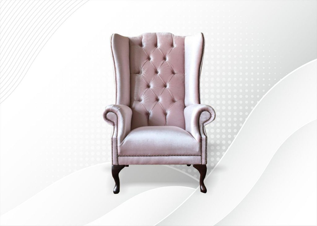 Altrosa Chesterfield Sessel Club Lounge Möbel Samt Hochwertige Designer Möbel