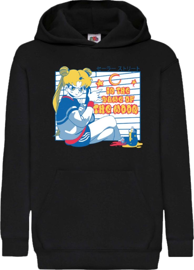 Kinder Kapuzenpullover Japan Manga Anime Comics Animation Sailor Anime Manga Moon 12, 9-11 Jahr - 140 / Schwarz