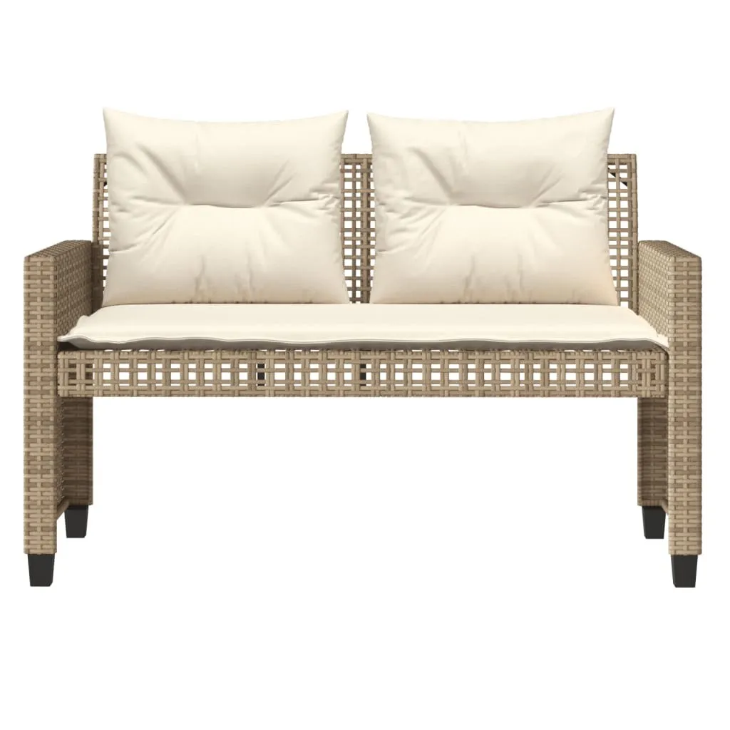 Aménagement jardin : ensemble 4 canapés beige polyrotin et table verre - 4