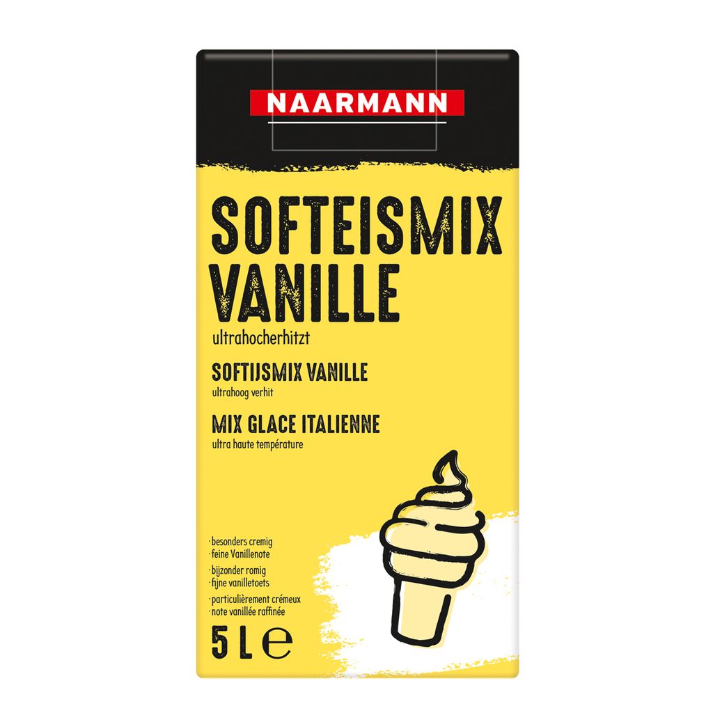 Naarmann Softeismix Vanille flüssig 5 Prozent Fett cremig Produktbild 