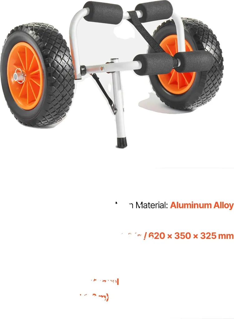 Chariot de Mise à l'Eau Kayak 90kg - Idéal pour Sable et Chemins de Mer