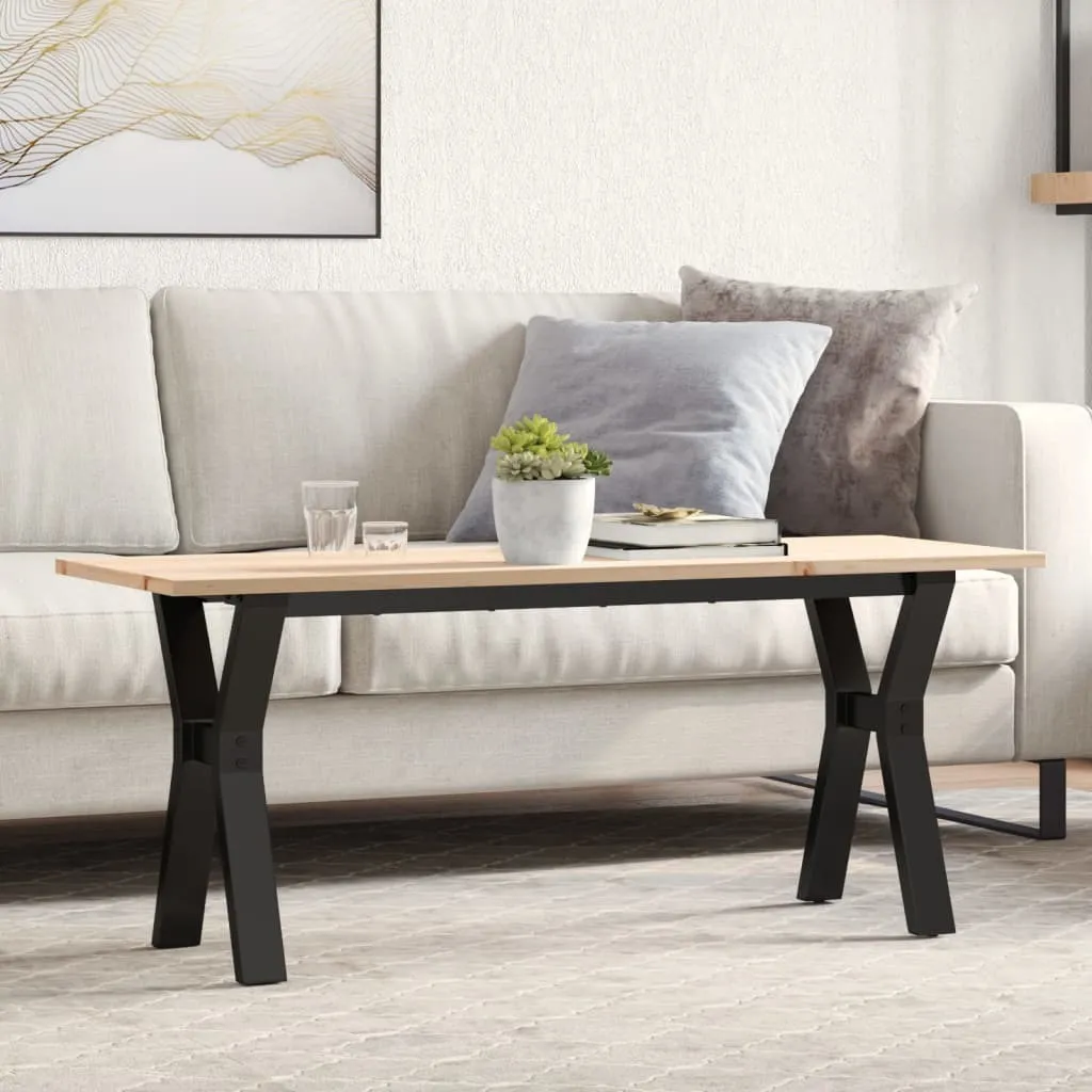 Tavolino Design Industriale 110cm Maison Exclusive Legno e Acciaio