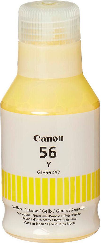 Canon GI56Y Gelbe Tinte – 60 Ml, Ca. 14.000 Seiten Ausbeute, Für Kompatible Drucker