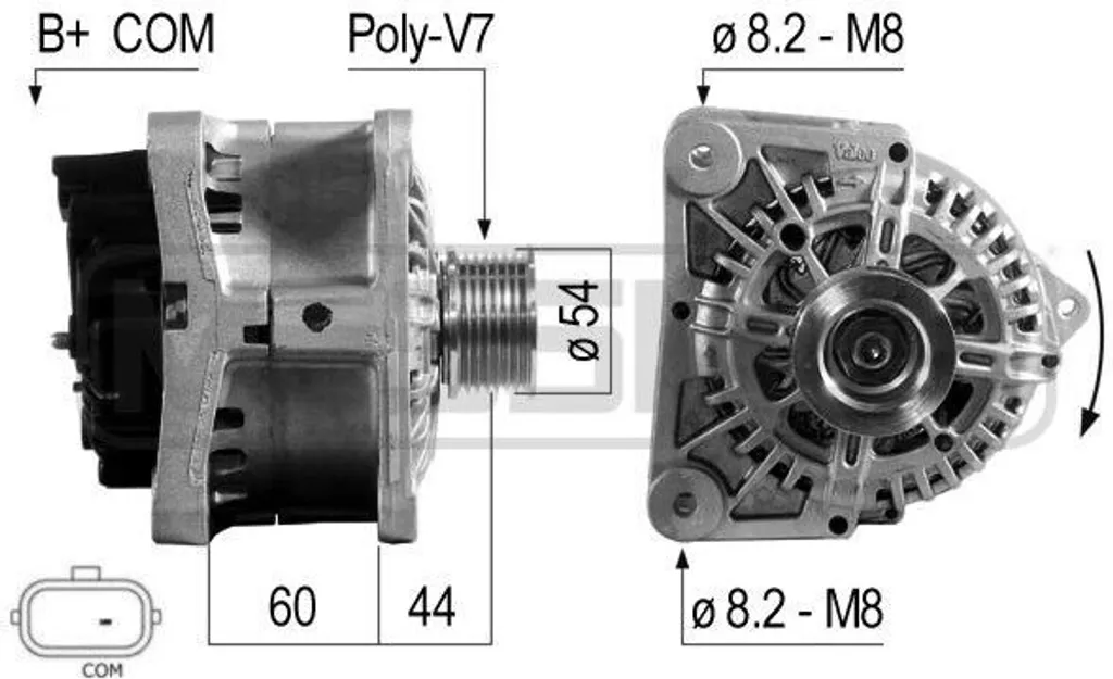 Alternateur ERA 210700A pour Renault Clio III IV et Twingo II - 7711368683