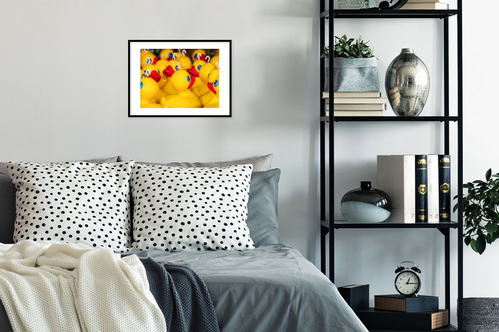 MuchoWow® MuchoWow® Gerahmtes Poster Gummi-Enten - Gelb - Produktbild 